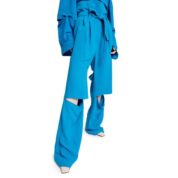 NWOT A.W.A.K.E. MODE AWAKE MODE Cut-Out Pleated Straight-Leg Pants 38 - Picture 4 of 11